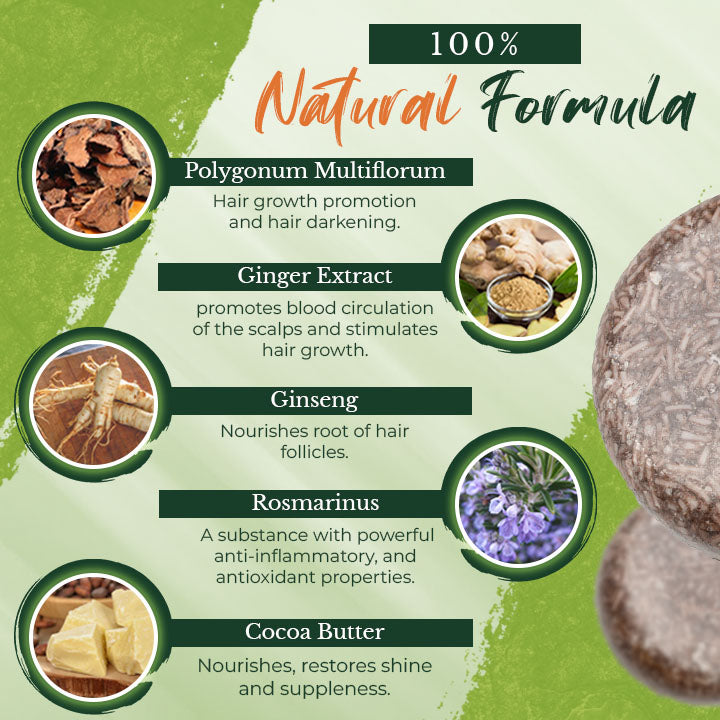 Black Hair Darkening Shampoo Bar