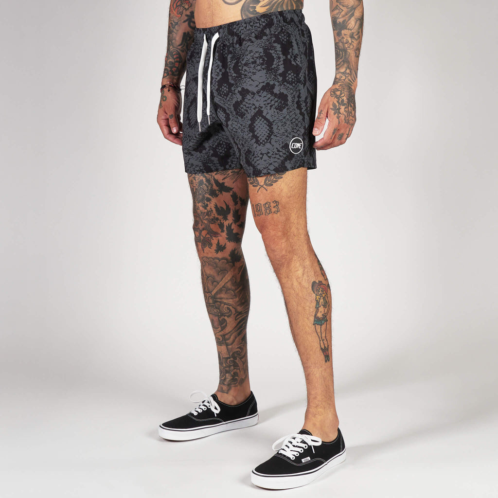 (New) Snakeskin Shorts - Black