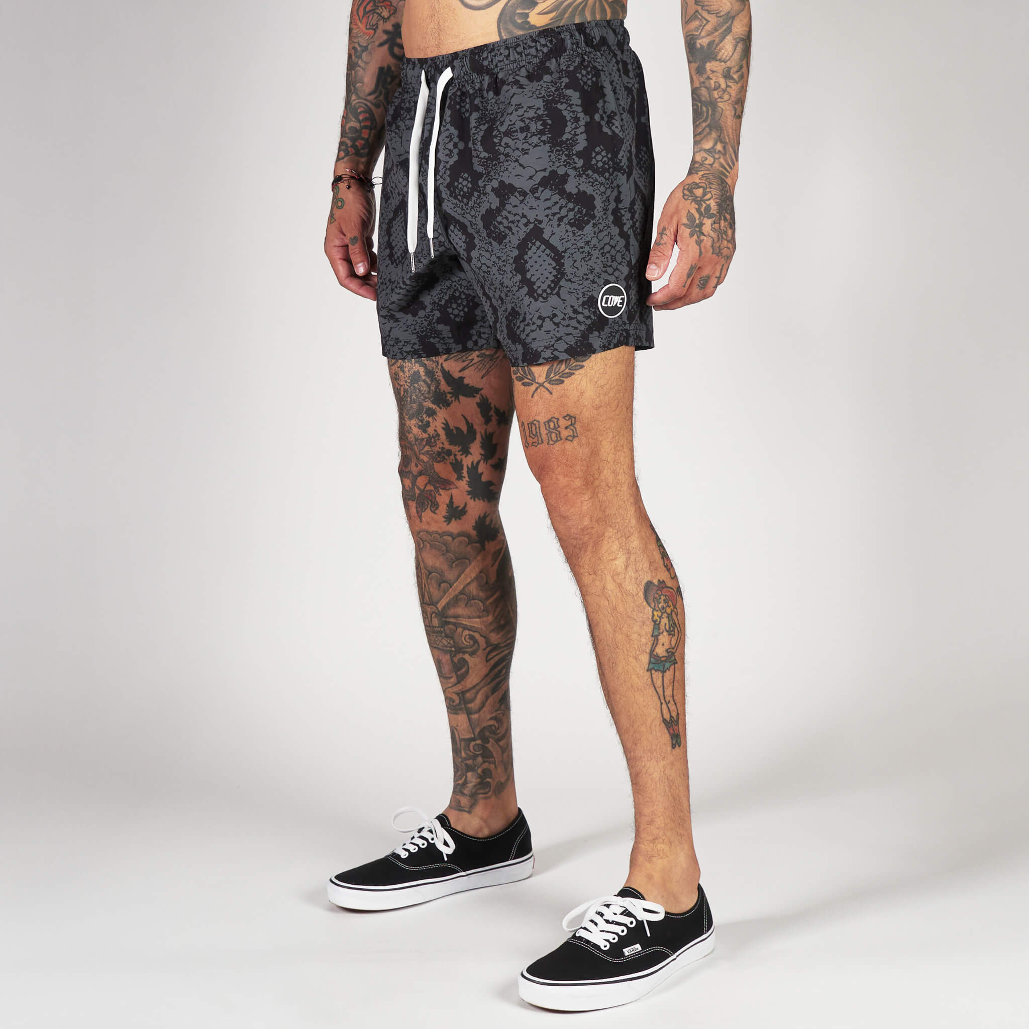 (New) Snakeskin Shorts - Black