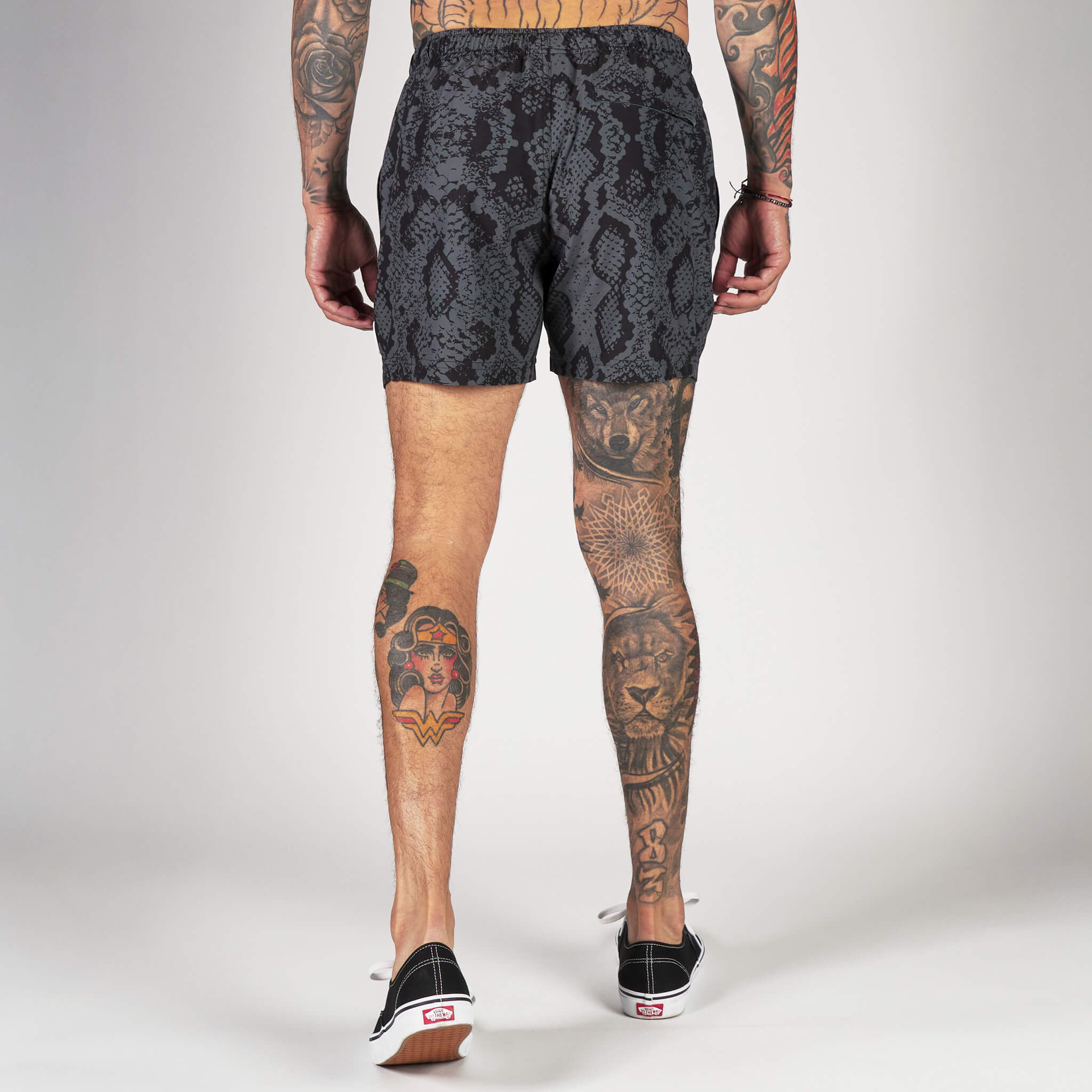 (New) Snakeskin Shorts - Black