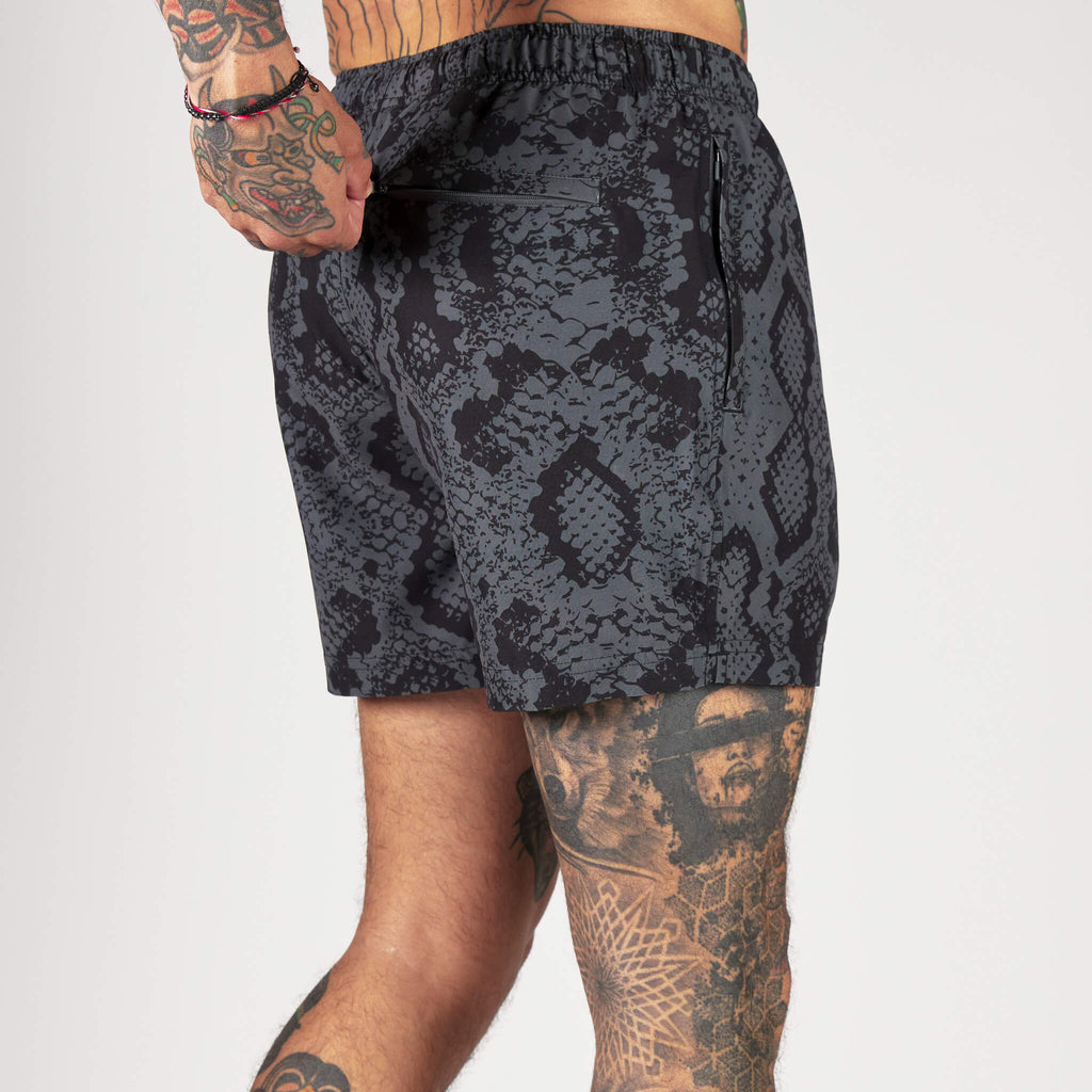 (New) Snakeskin Shorts - Black