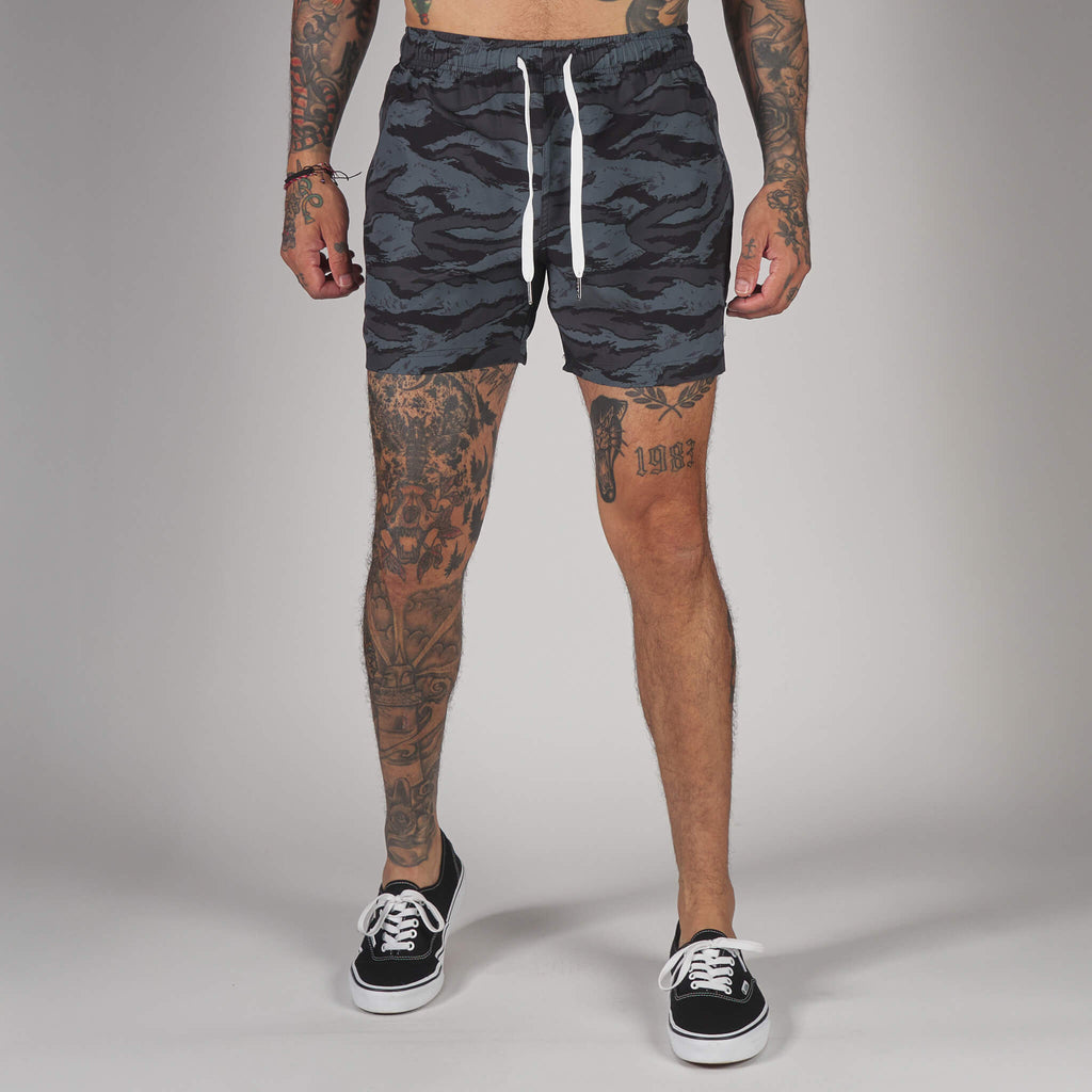 (New) Tiger Camo Shorts - Black