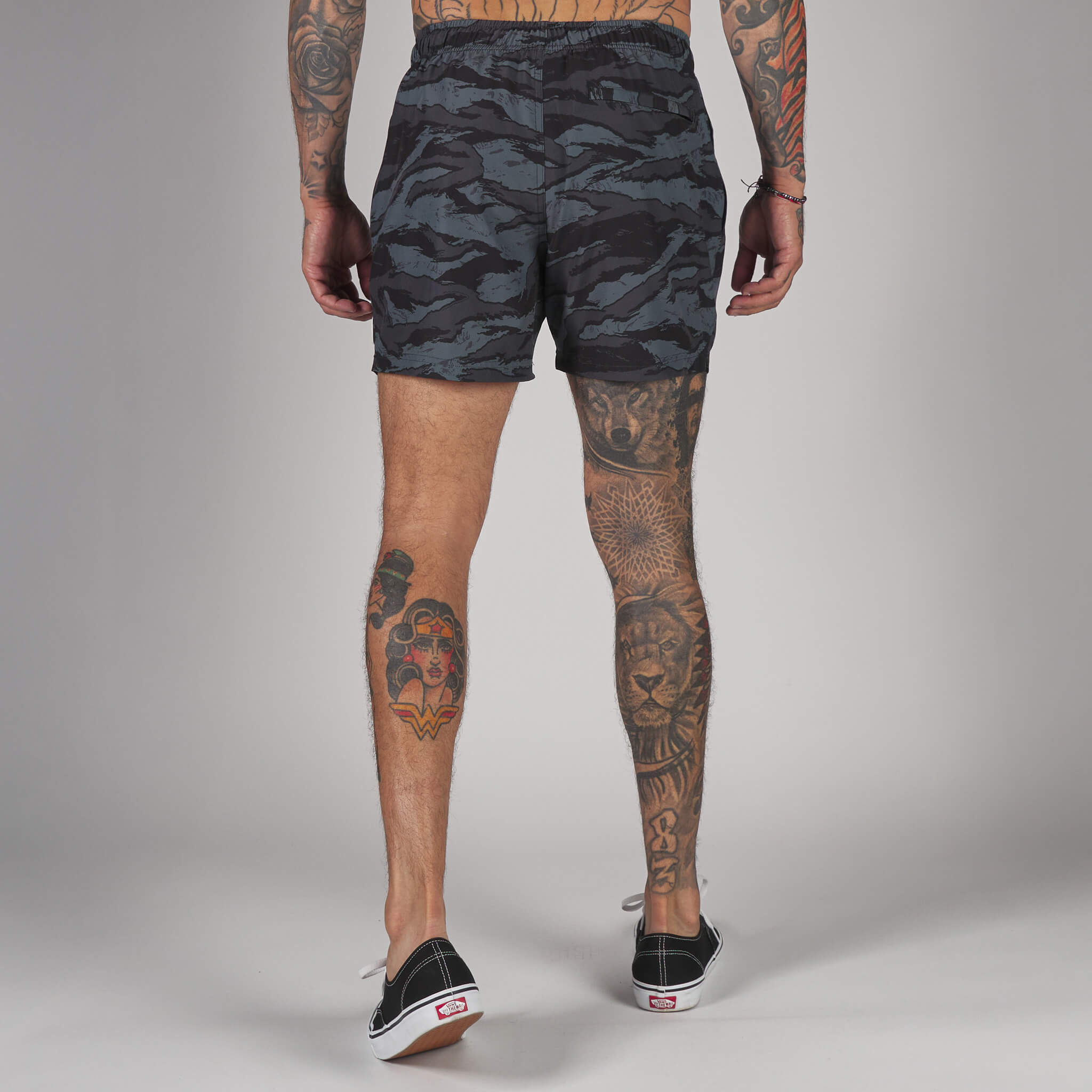 (New) Tiger Camo Shorts - Black
