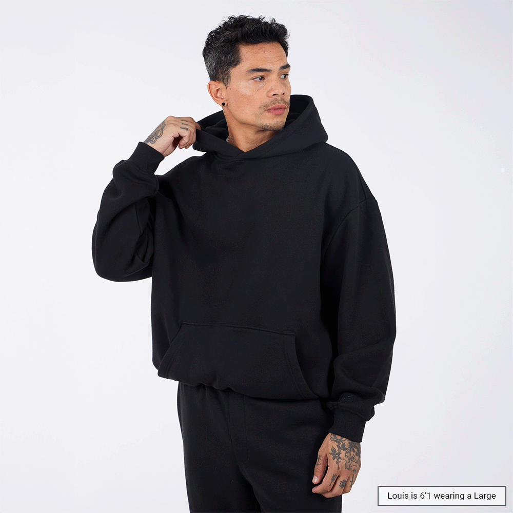 (New) Weighted Hoodie - Black