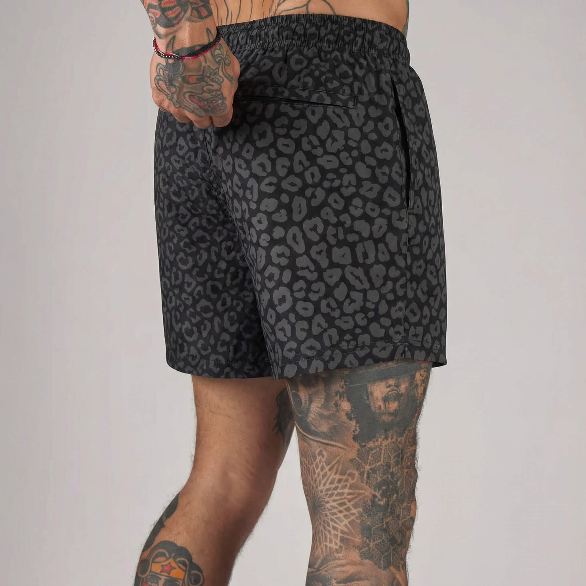 (New) Leopard Shorts - Black
