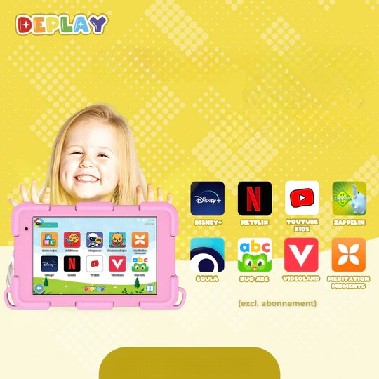 DEPLAY Barnplatta LITE 4 (7'') | Bästa surfplattan för barn | Blå eller Rosa
