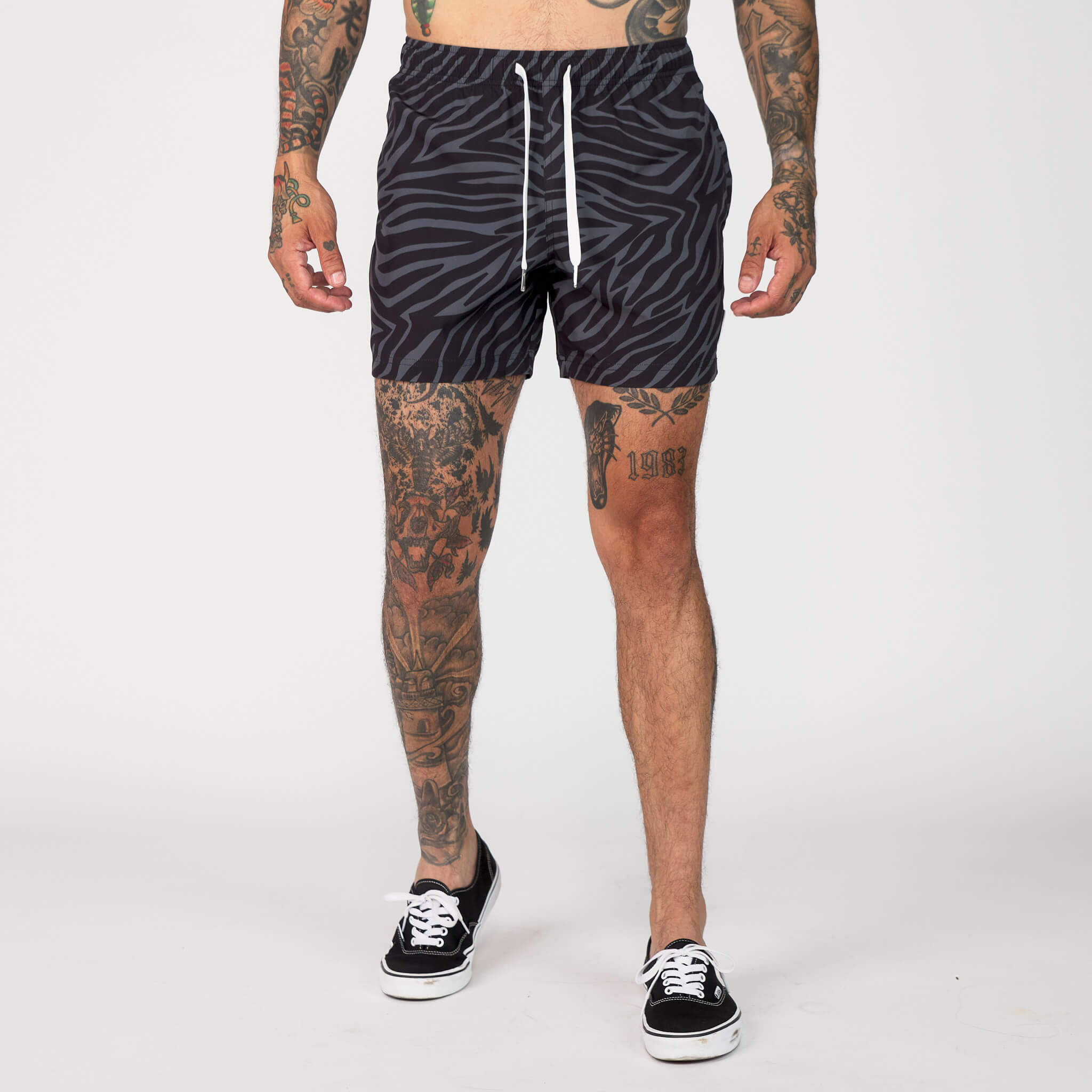 (New) Zebra Shorts - Black